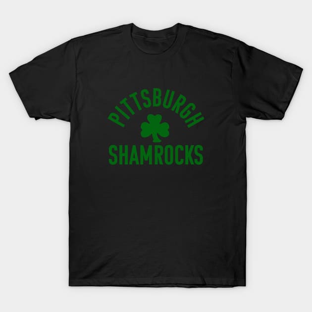 Defunct Pittsburgh Shamrocks Hockey T-Shirt by LocalZonly